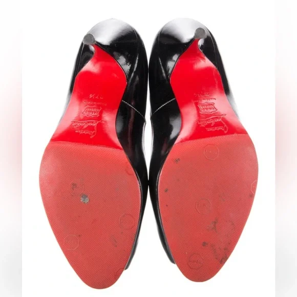 Christian Louboutin Patent Leather Peep Toe Pumps - Picture 5 of 5